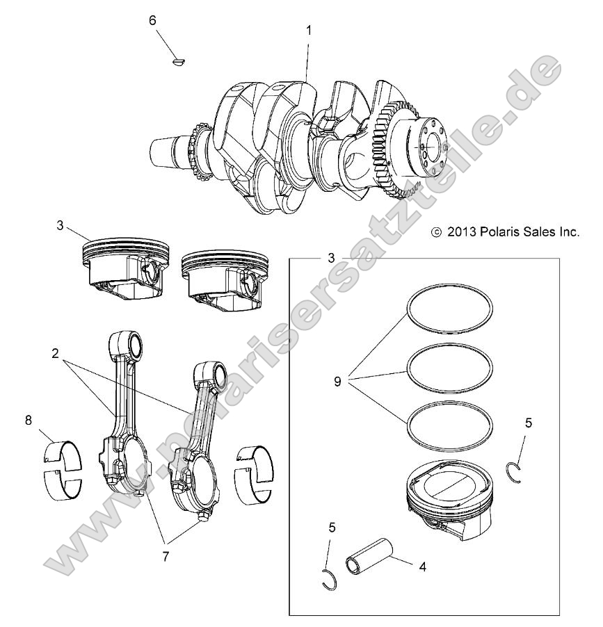 Engine, Crankshaft and Piston