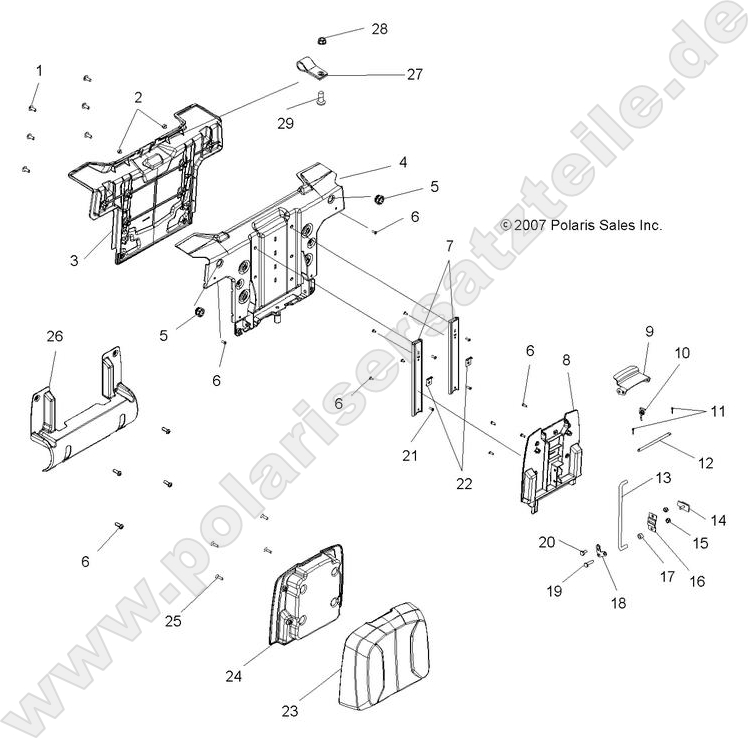 BODY, SEAT, PASSENGER, BACK BODY, SEAT, PASSENGER, BACK