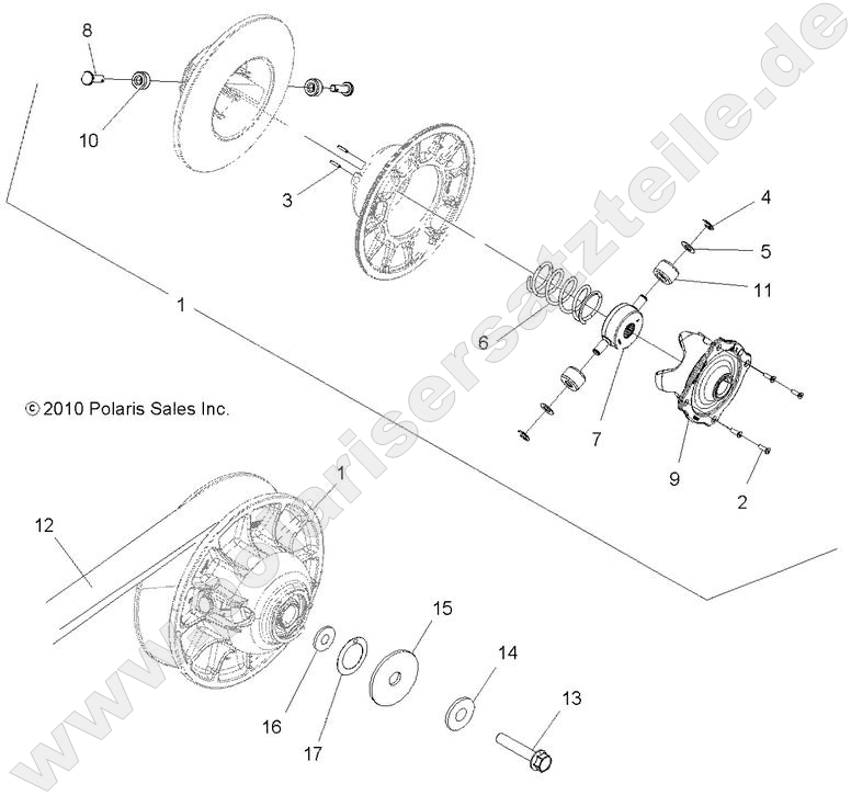 DRIVE TRAIN, SECONDARY CLUTCH