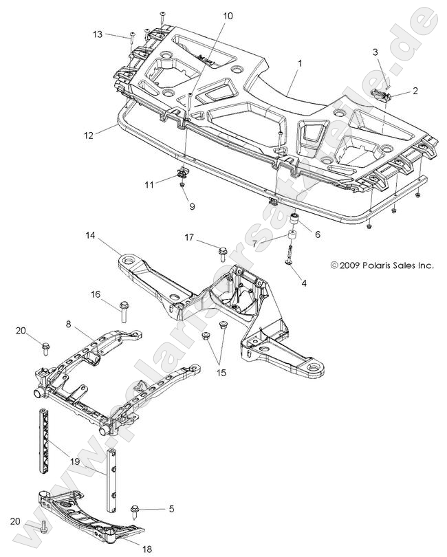 BODY, FRONT RACK and SUPPORTS