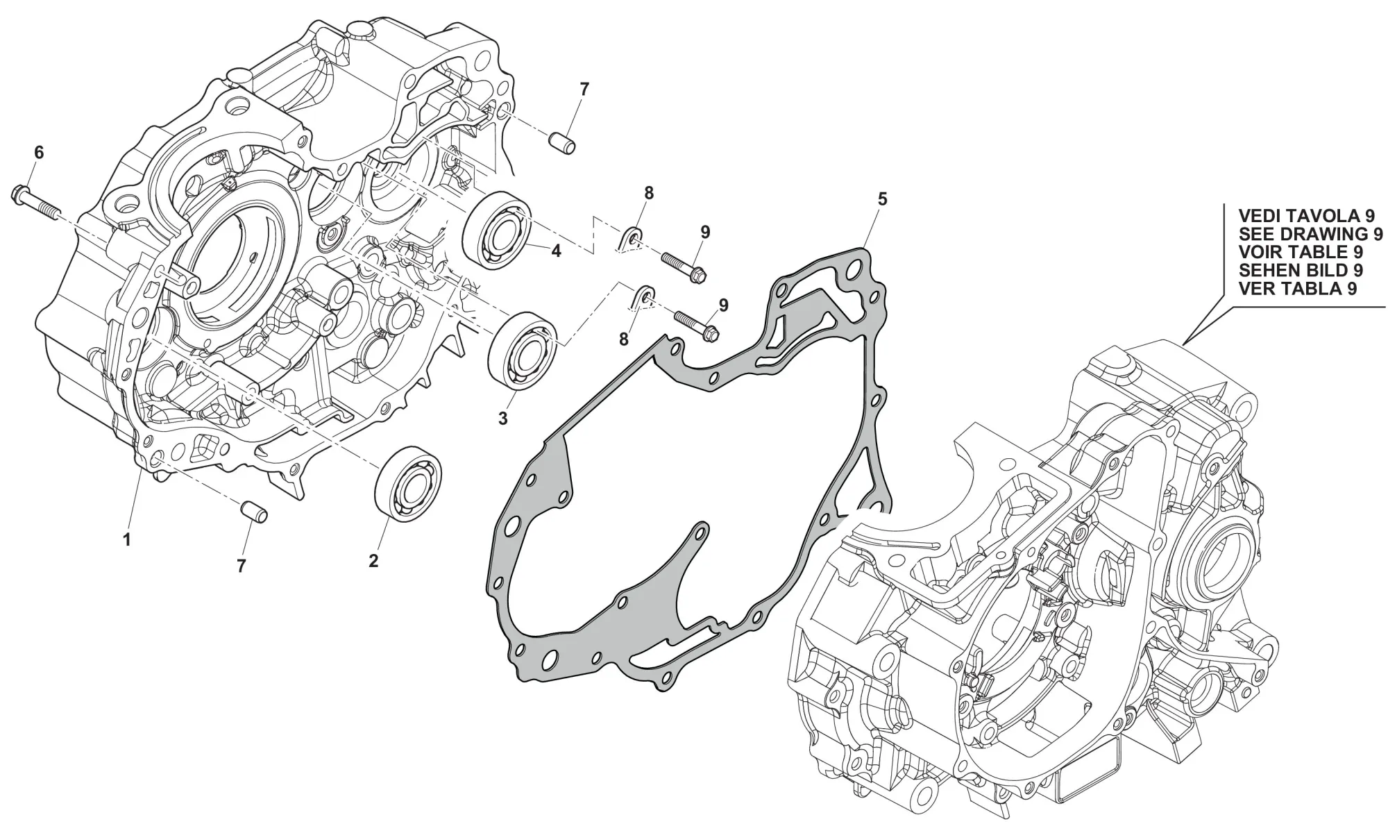Motorgehäuse rechts