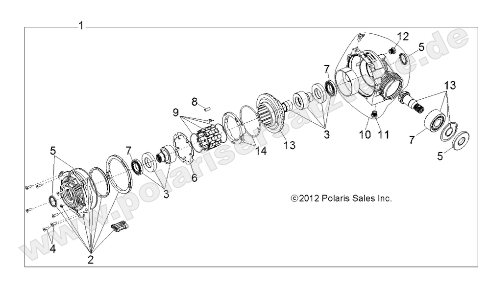 DRIVE TRAIN, FRONT GEARCASE INTERNALS 1333104