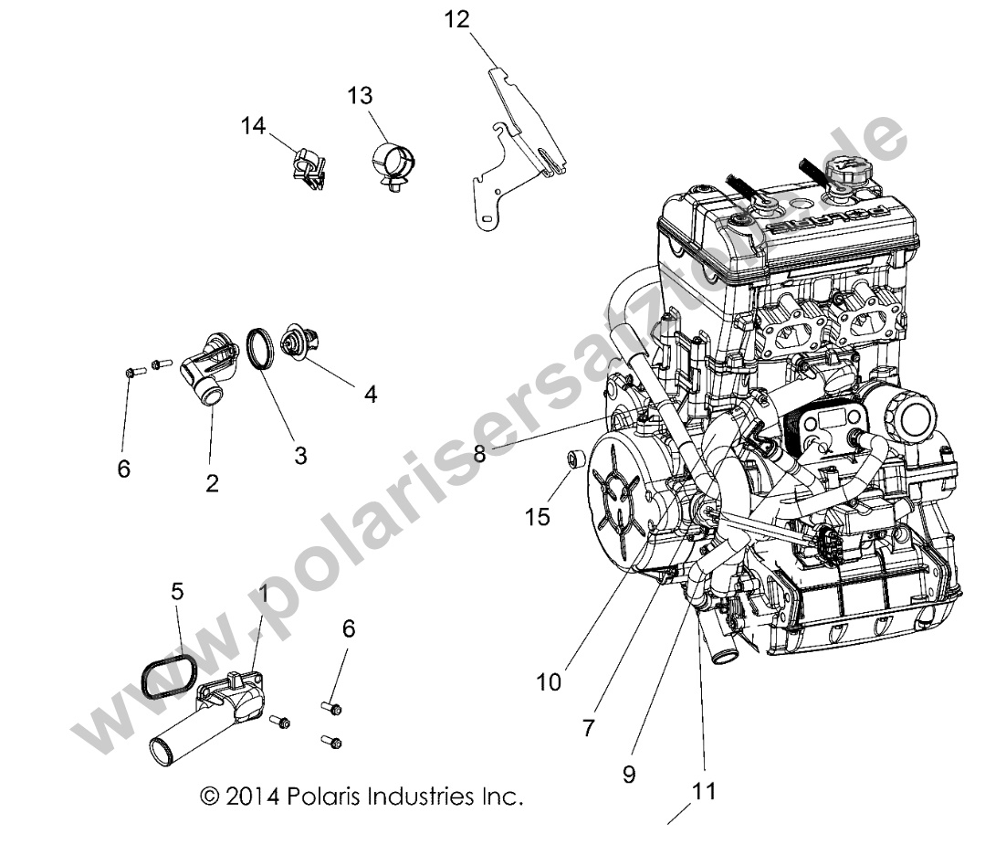 ENGINE, COOLING, THERMOSTAT and BYPASS ENGINE, COOLING, THERMOSTAT and BYPASS