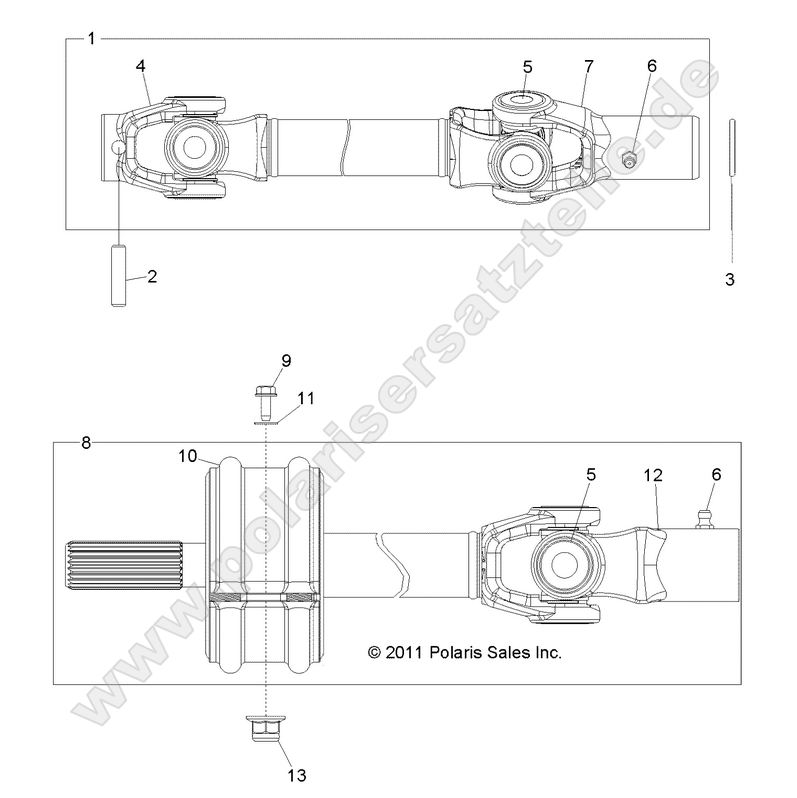 DRIVE TRAIN, FRONT PROP SHAFT DRIVE TRAIN, FRONT PROP SHAFT