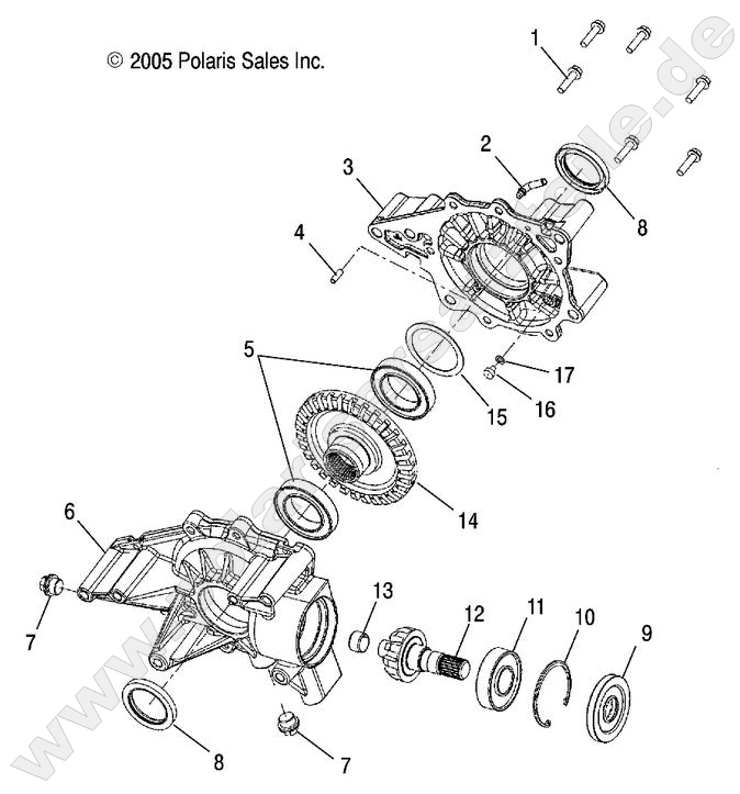 DRIVE TRAIN, REAR GEARCASE INTERNALS DRIVE TRAIN, REAR GEARCASE INTERNALS