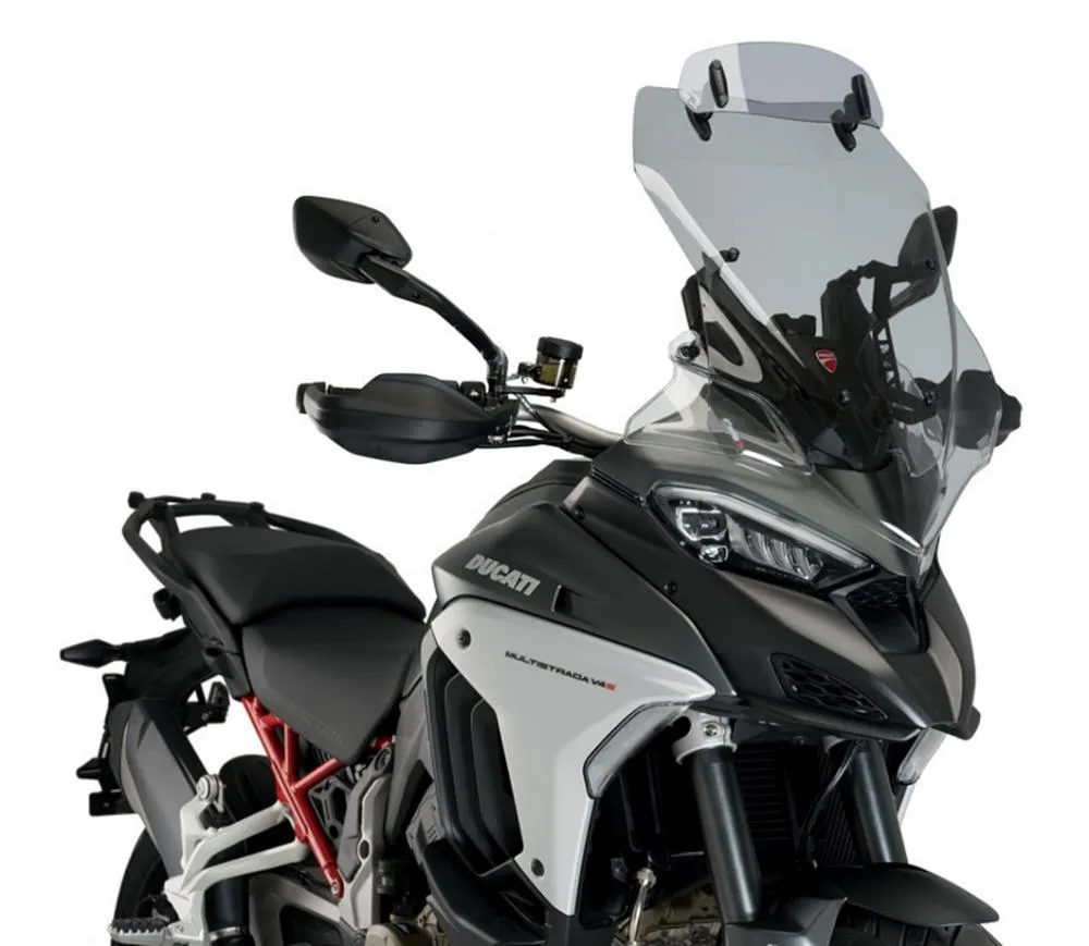 Puig Touren Verkleidungsscheibe + Spoiler Getönt - Ducati Multistrada V4 /S 2021-22