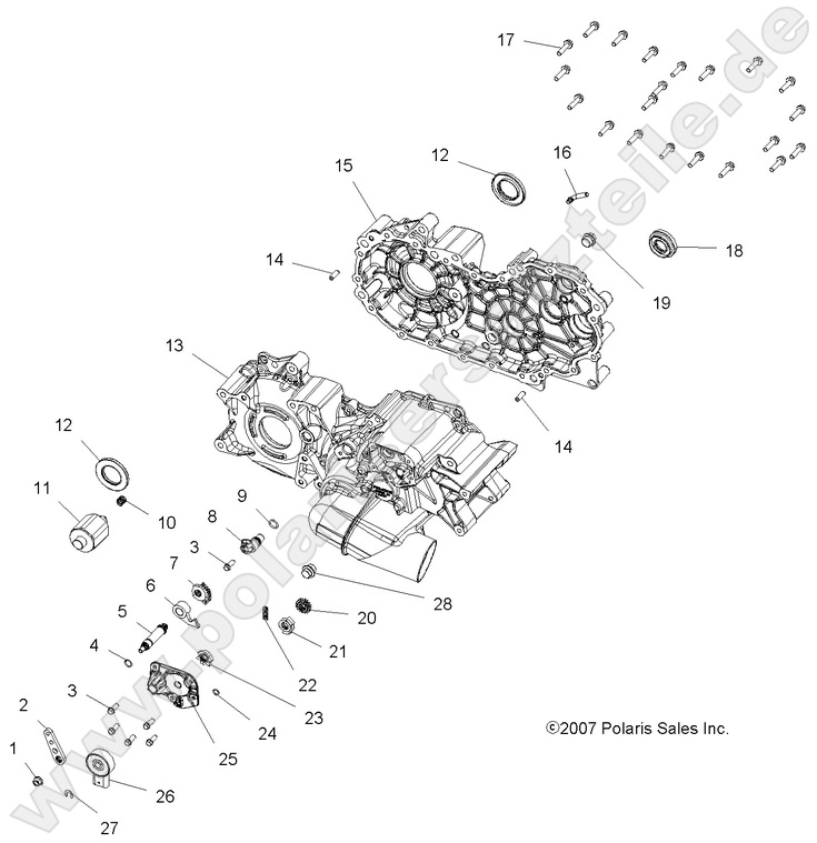 DRIVE TRAIN, MAIN GEARCASE DRIVE TRAIN, MAIN GEARCASE