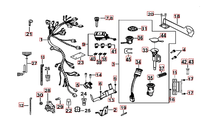 Kabelbaum - Schlosssatz Kabelbaum - Schlosssatz