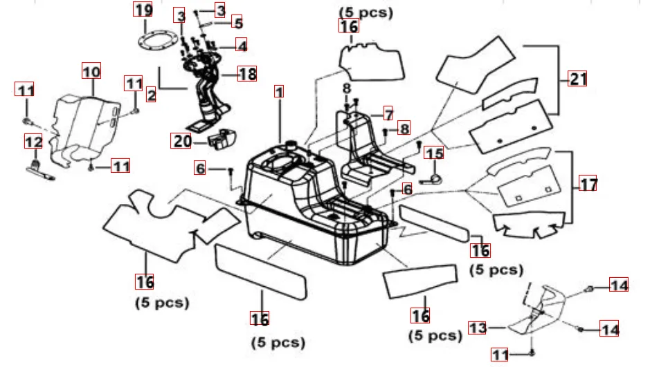 Hitzeschutz f. Kraftstofftanktank