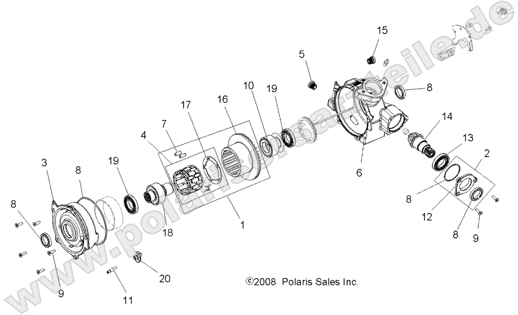 DRIVE TRAIN, FRONT GEARCASE