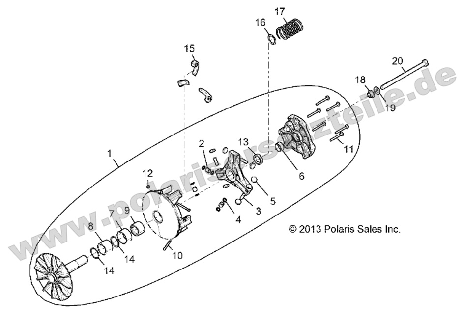 DRIVE TRAIN, PRIMARY CLUTCH DRIVE TRAIN, PRIMARY CLUTCH