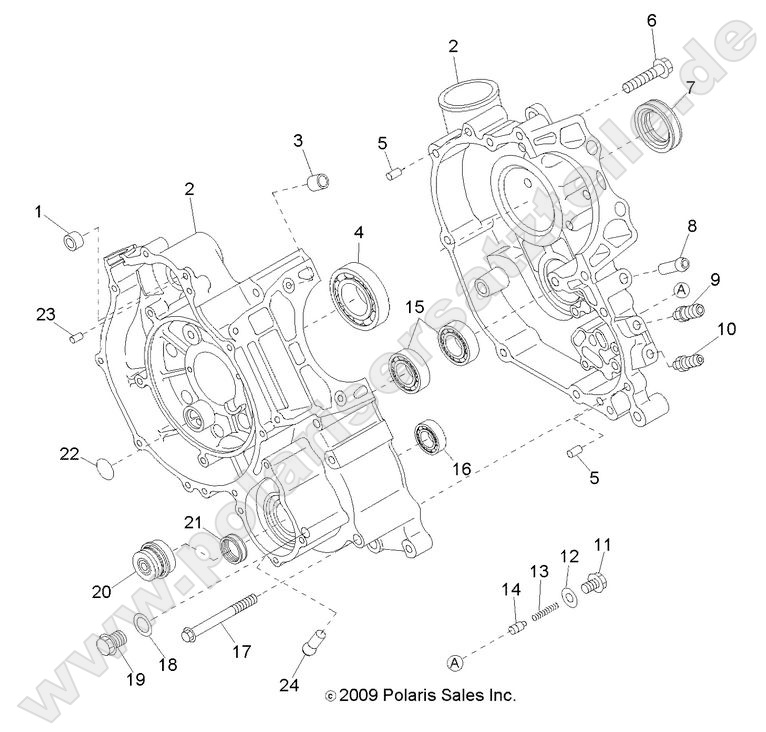 ENGINE, CRANKCASE