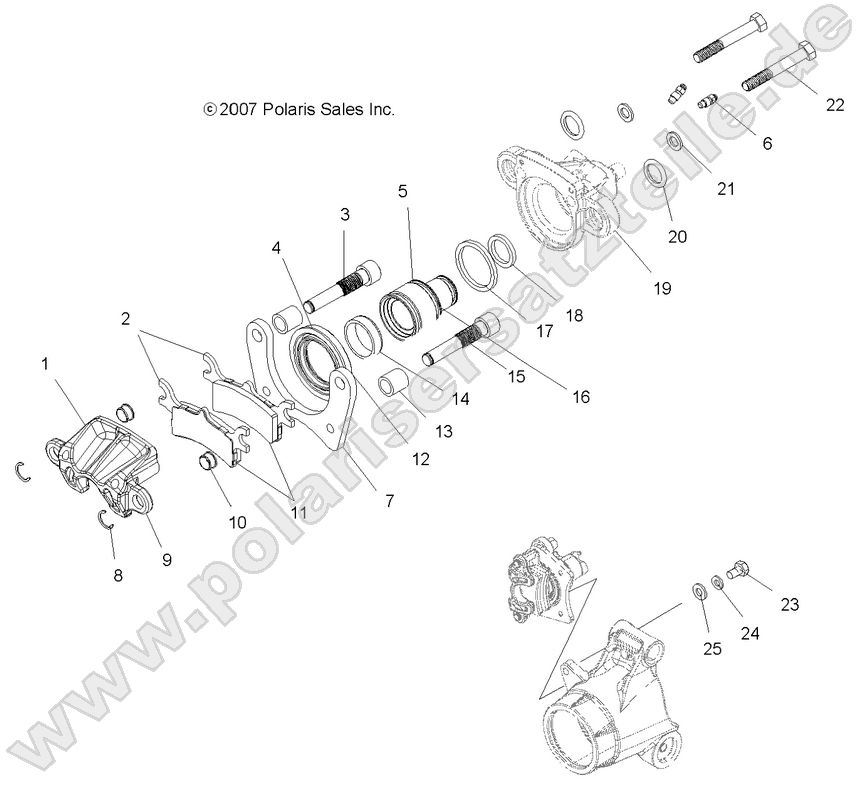 BRAKES, REAR CALIPER BRAKES, REAR CALIPER