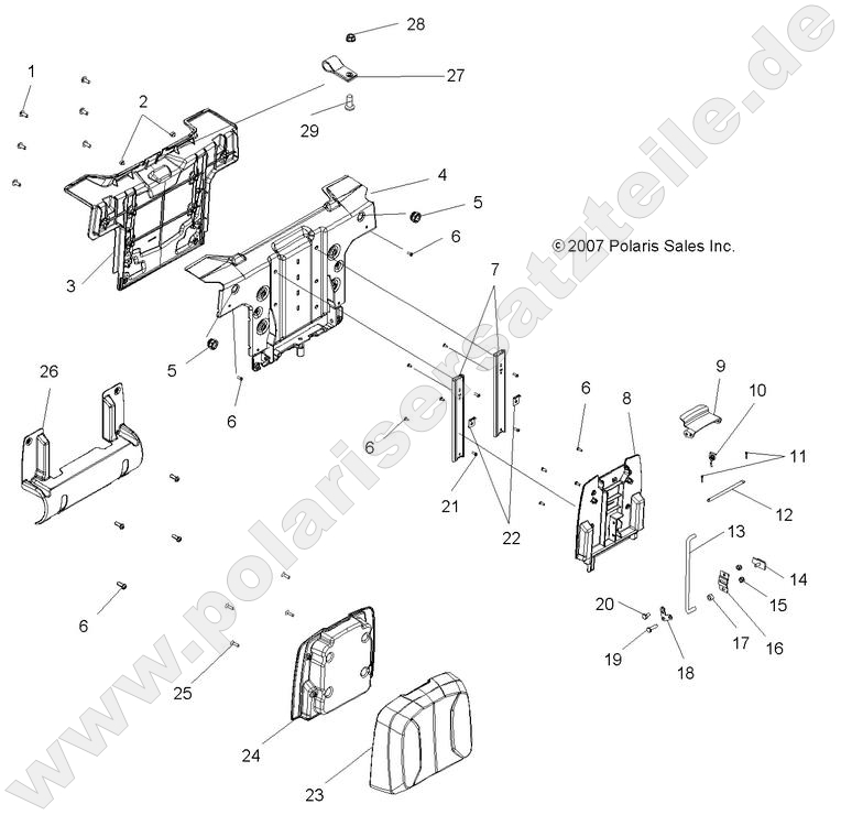 BODY, SEAT, PASSENGER, BACK BODY, SEAT, PASSENGER, BACK