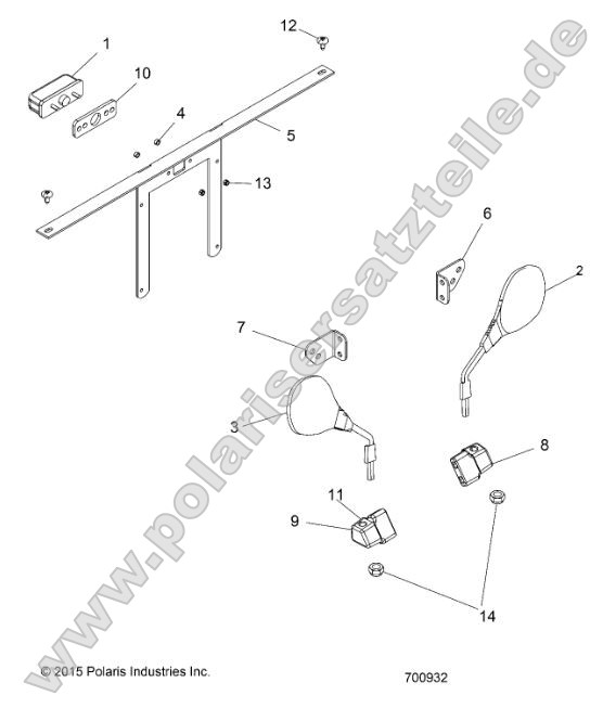 Body, Mirrors and License Plate Bracket Body, Mirrors and License Plate Bracket