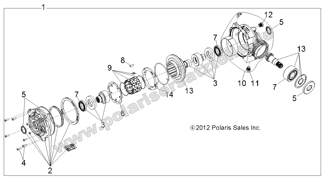 Drive Train, Front Gearcase Internals Drive Train, Front Gearcase Internals
