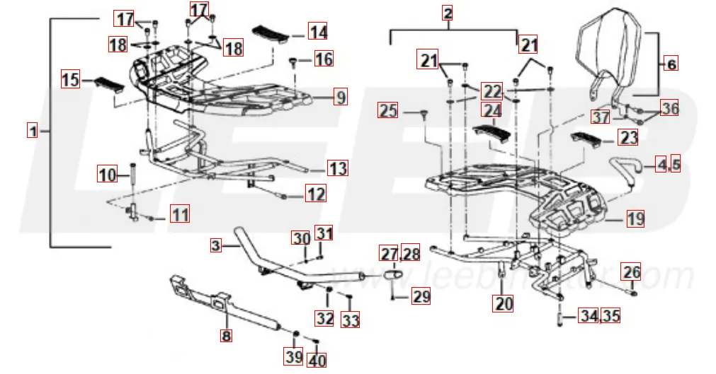 Gepäckträger vo. u. hi.