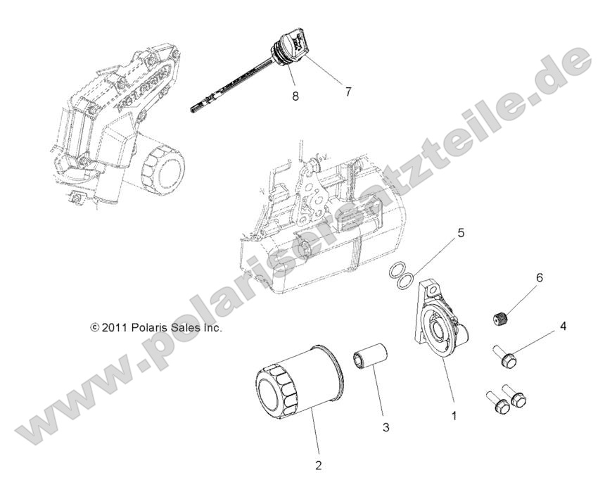 ENGINE, OIL FILTER and DIPSTICK ENGINE, OIL FILTER and DIPSTICK