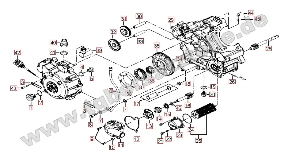 Motorgehäuse rechts Motorgehäuse rechts