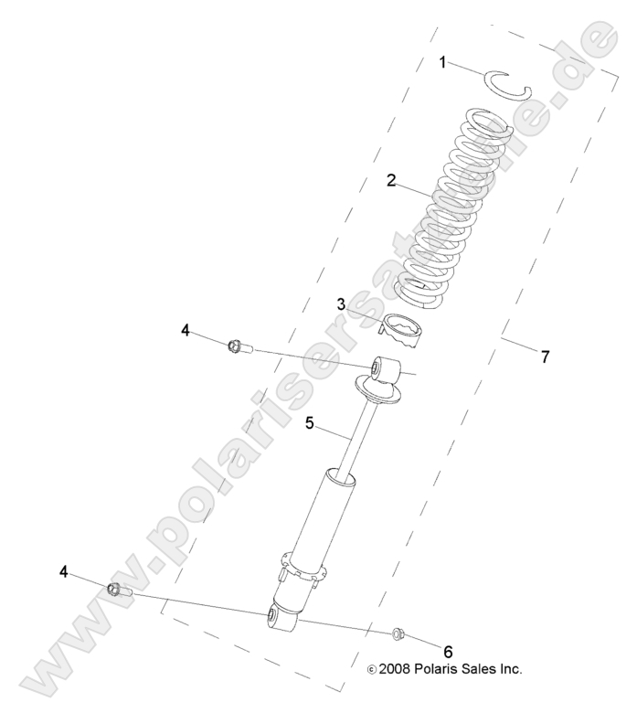SUSPENSION, SHOCK, REAR SUSPENSION, SHOCK, REAR