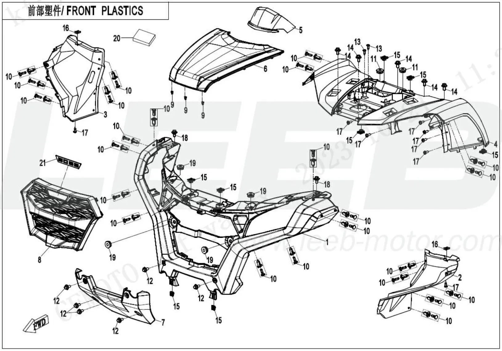 Verkleidung vorne schwarz