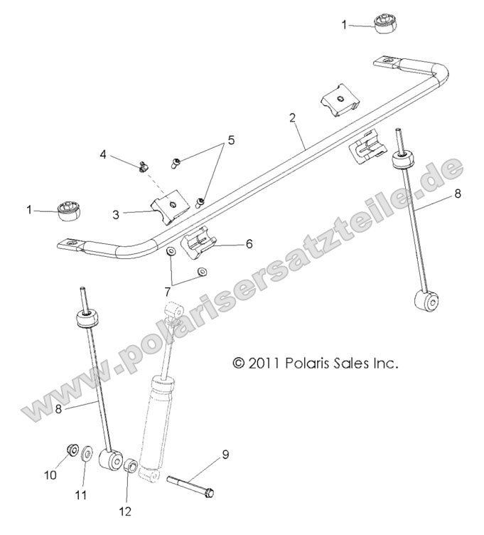 SUSPENSION, STABILIZER BAR, FRONT SUSPENSION, STABILIZER BAR, FRONT