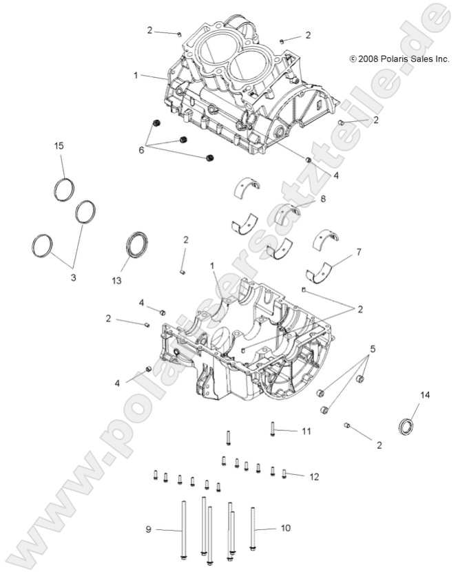 ENGINE, CRANKCASE ENGINE, CRANKCASE