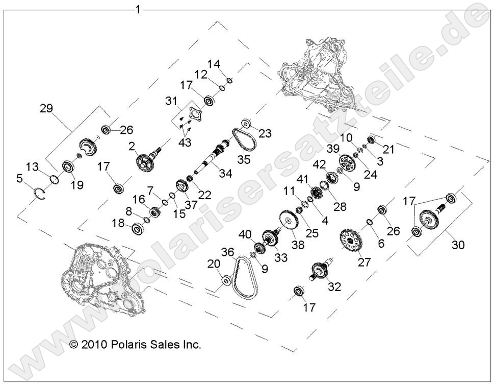 DRIVE TRAIN, MAIN GEARCASE INTERNALS