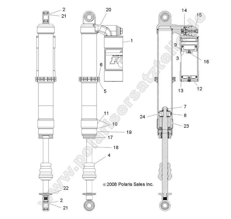 SUSPENSION, REAR SHOCK SUSPENSION, REAR SHOCK