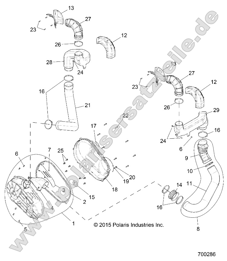 Drive Train, Clutch Cover and Ducting Drive Train, Clutch Cover and Ducting