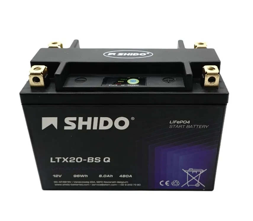 Shido LTX20 Q Lithium Ionen Batterie 12V LiFePO4 (YTX20-BS YTX20HL-BS)
