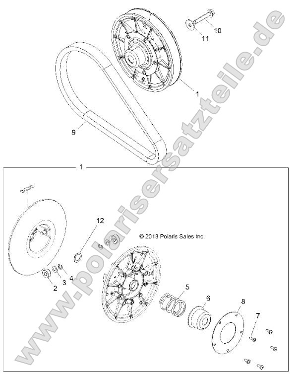 Drive Train, Secondary Clutch