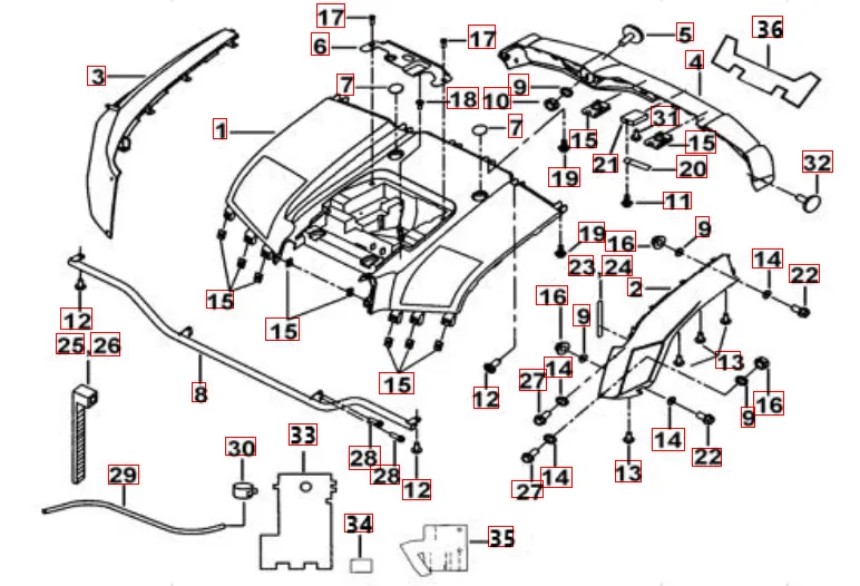 Heckverkleidung silber edition