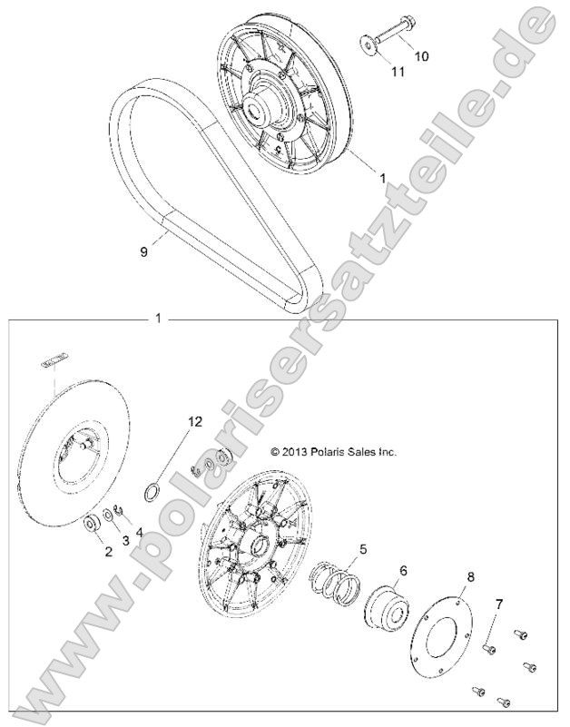 Drive Train, Secondary Clutch Drive Train, Secondary Clutch