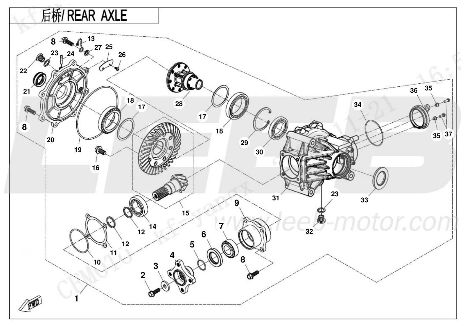 F33-A-V2 REAR AXLE(ABS) F33-A-V2 REAR AXLE(ABS)