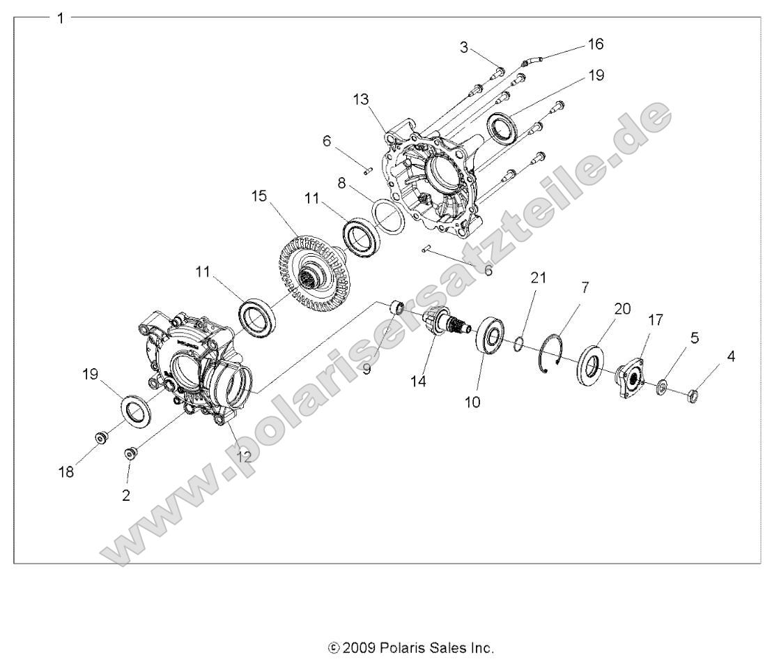 Drive Train, Rear Gearcase Internals Drive Train, Rear Gearcase Internals
