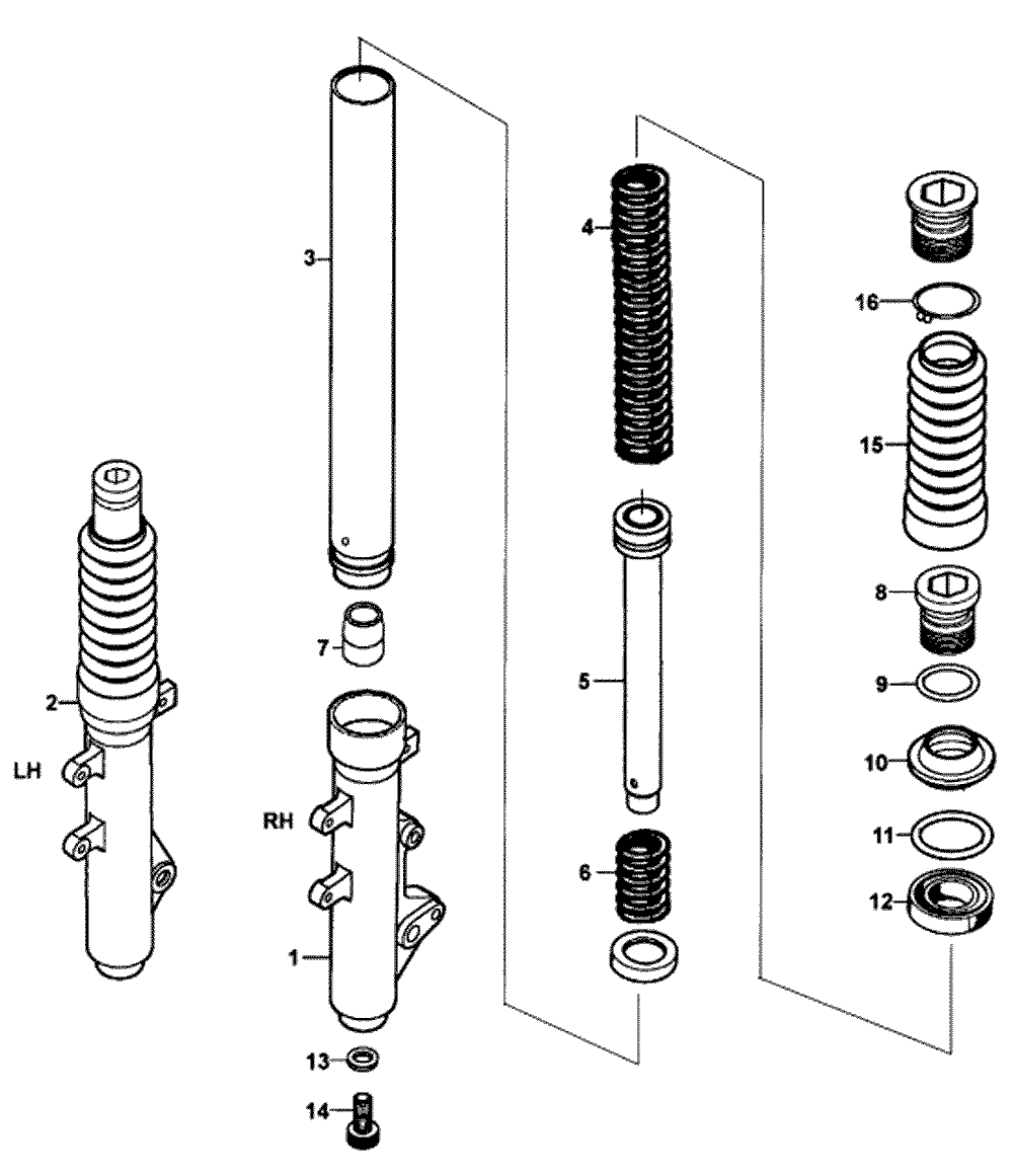Gabel Einzelteile Gabel Einzelteile