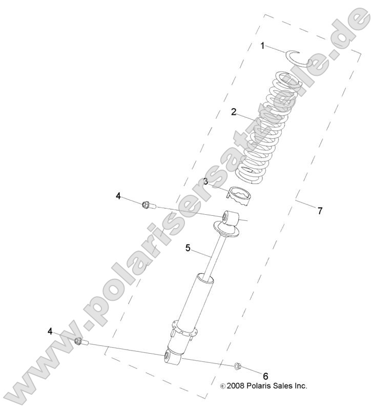 SUSPENSION, SHOCK, REAR SUSPENSION, SHOCK, REAR