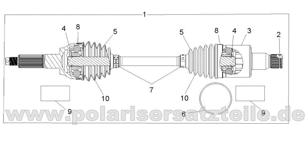 DRIVE TRAIN, REAR HALF SHAFT DRIVE TRAIN, REAR HALF SHAFT