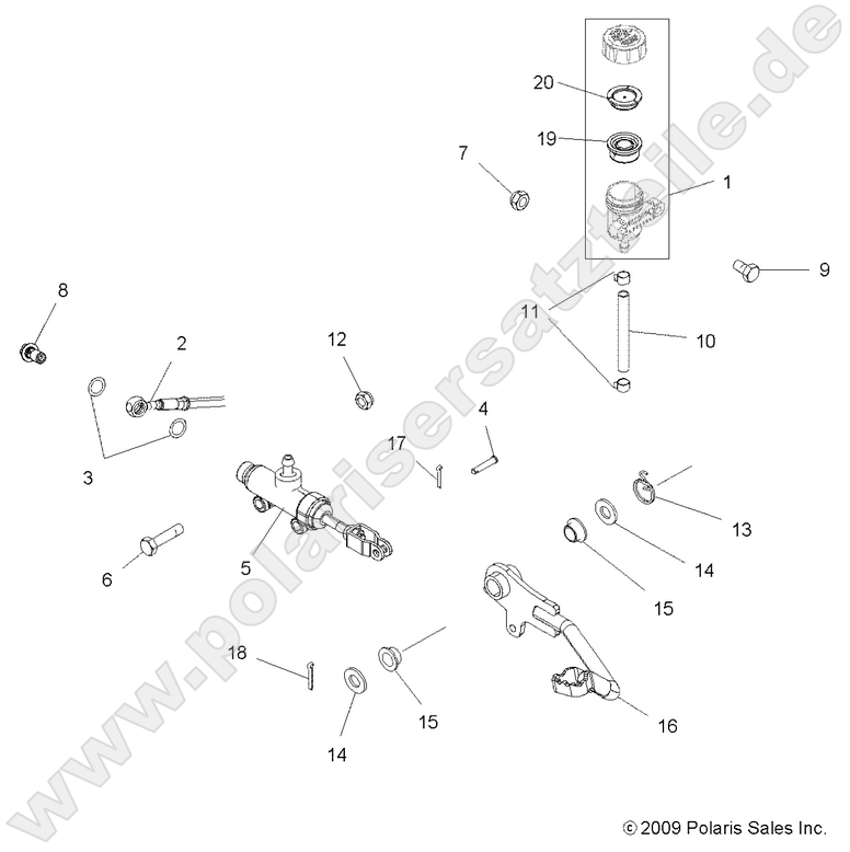 BRAKES, FOOT PEDAL and MASTER CYLINDER