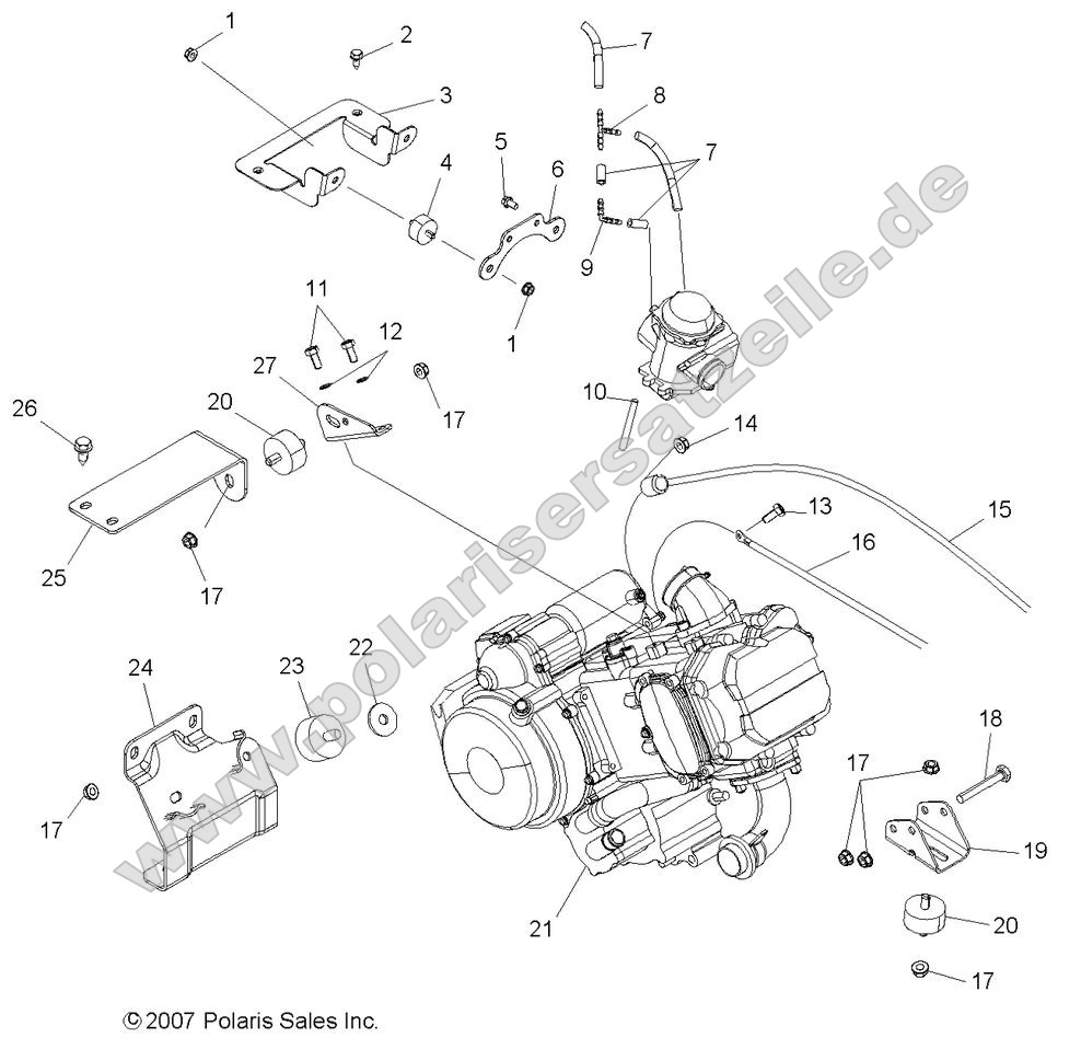 Engine, Mounting