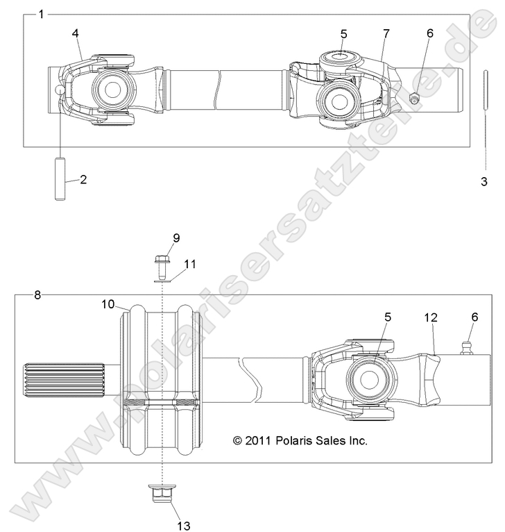 DRIVE TRAIN, FRONT PROP SHAFT DRIVE TRAIN, FRONT PROP SHAFT