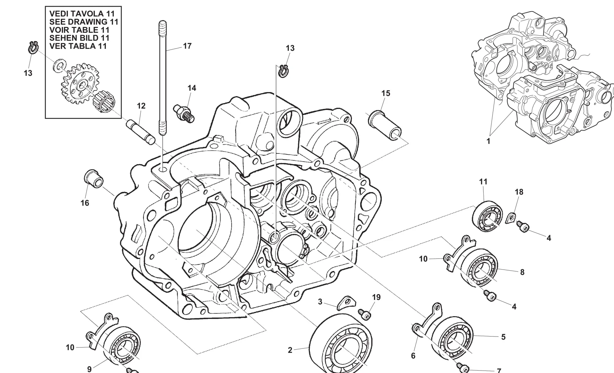 Motorgehäuse rechts