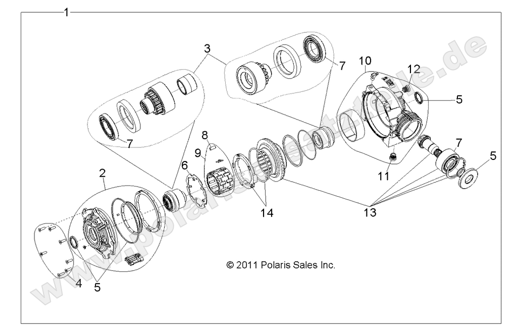 DRIVE TRAIN, FRONT GEARCASE INTERNALS DRIVE TRAIN, FRONT GEARCASE INTERNALS