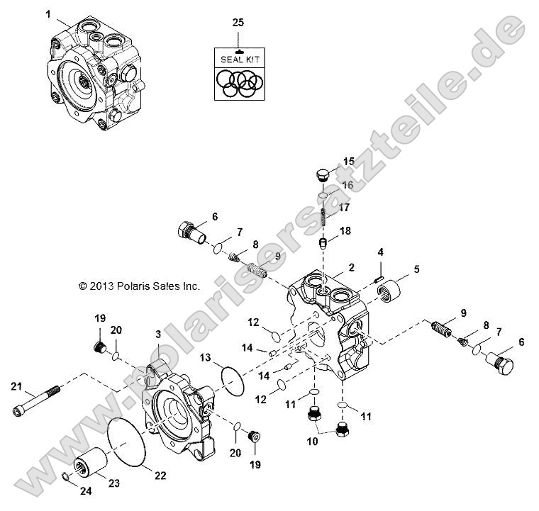 Hydraulics, Pump, Valve Housing Hydraulics, Pump, Valve Housing