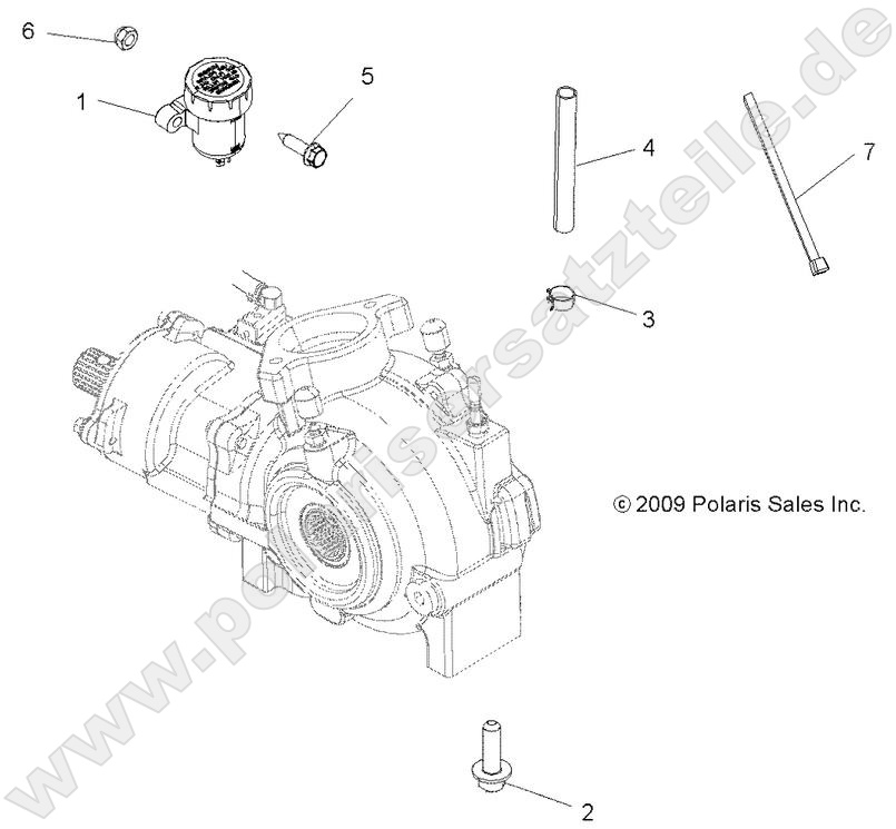 DRIVE TRAIN, GEARCASE MOUNTING, FRONT