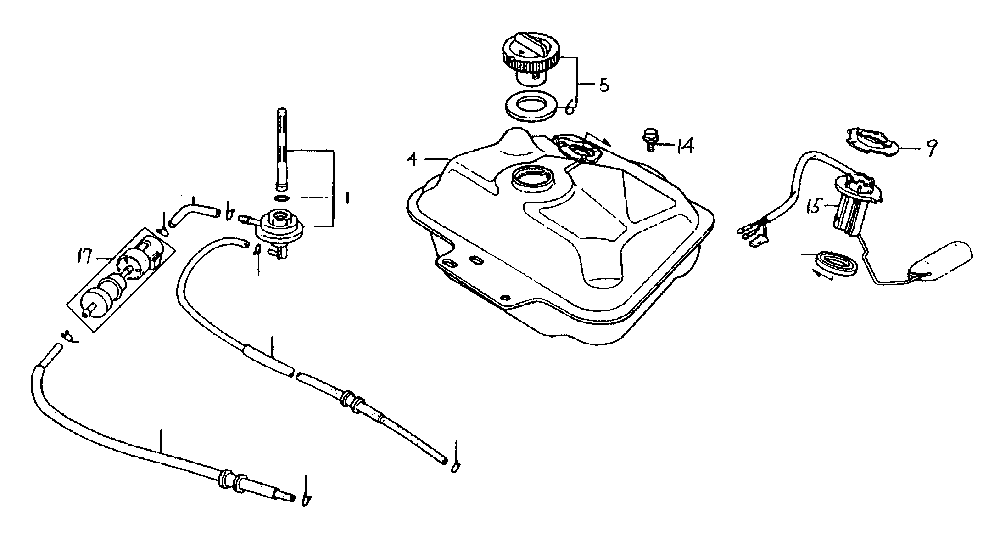 Benzintank & Benzinhahn