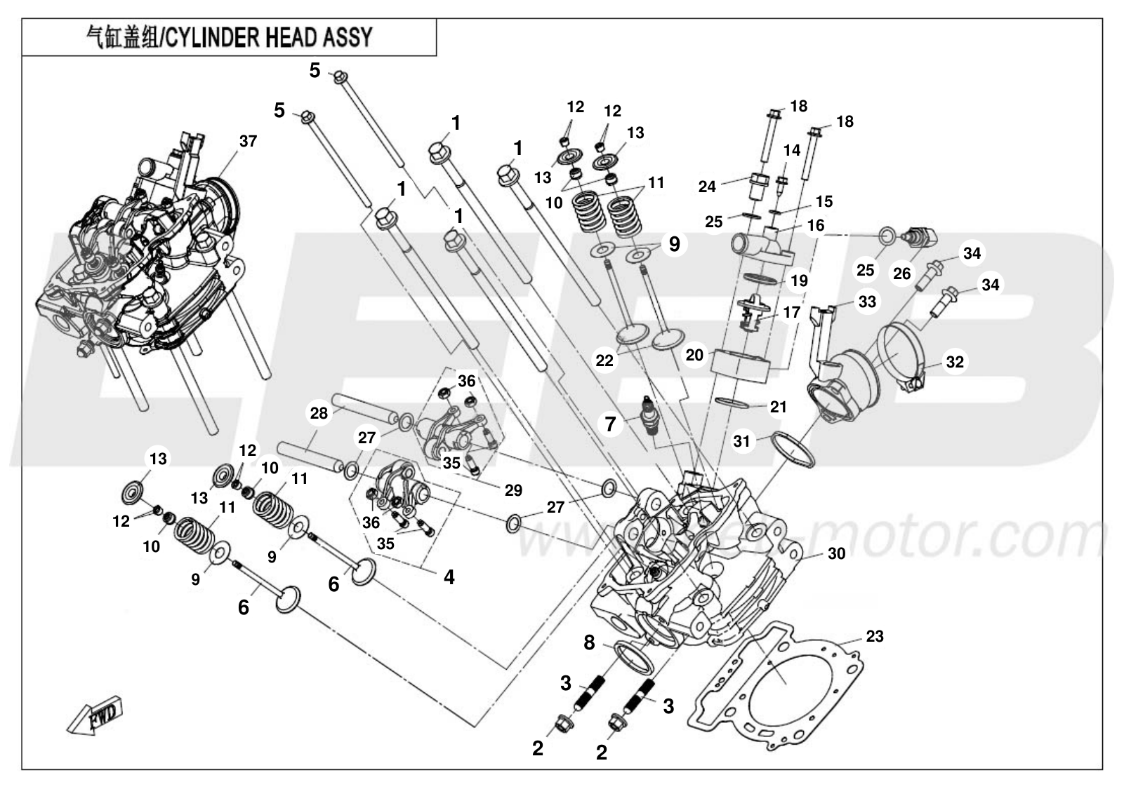 E02-2-A-V2 CYLINDER HEAD ASSY E02-2-A-V2 CYLINDER HEAD ASSY