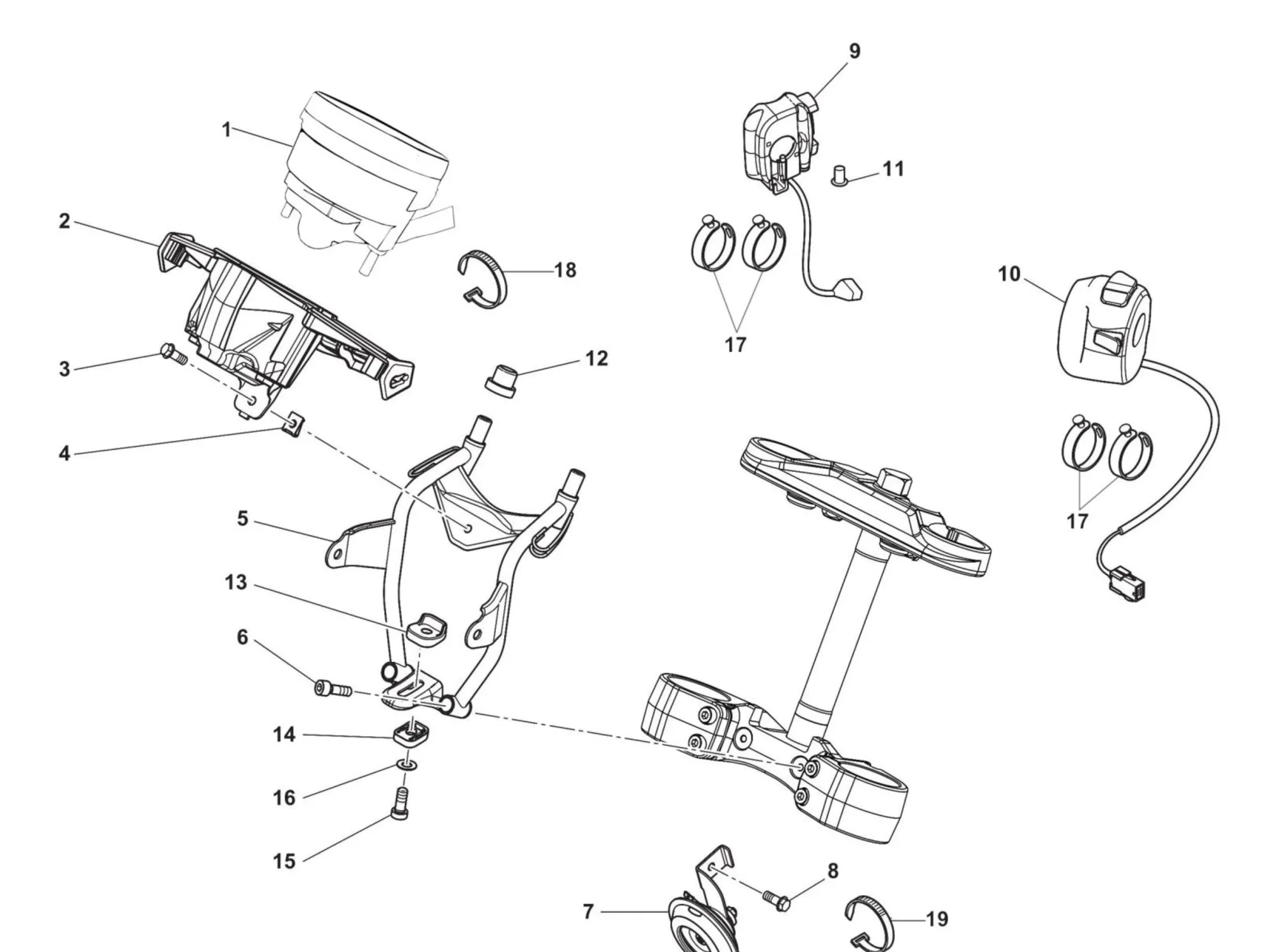 Tachometer / Lenkerschalter