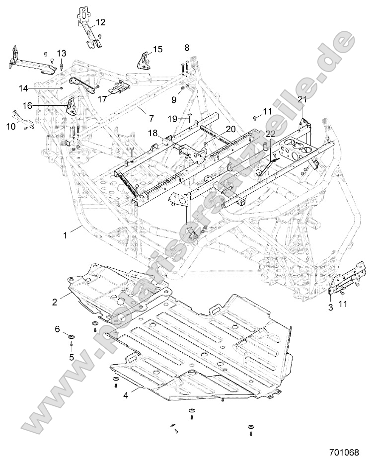 Chassis, Main Frame and Skid Plate Chassis, Main Frame and Skid Plate